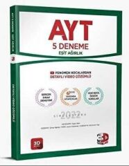 3D Yayınları AYT 5`li Eşit Ağırlık Deneme