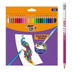 Bic Kids Evolution Silinebilir Kuru Boya Kalemi Kutu 24 Renk