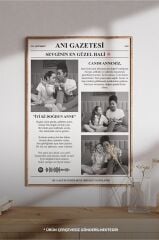 Kişiye Özel Anı Gazetesi | Favori Şarkınız, Sözler ve Fotoğraf ile Tasarlanmış Benzersiz Poster