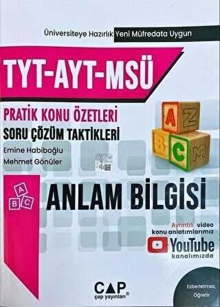 Çap Yayınları TYT AYT MSÜ Anlam Bilgisi Pratik Konu Özetli Soru Çözüm Taktikleri