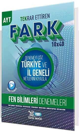 Yayın Denizi Yayınları AYT Tekrar Ettiren Fark 10X40 Fen Bilimleri Denemeleri